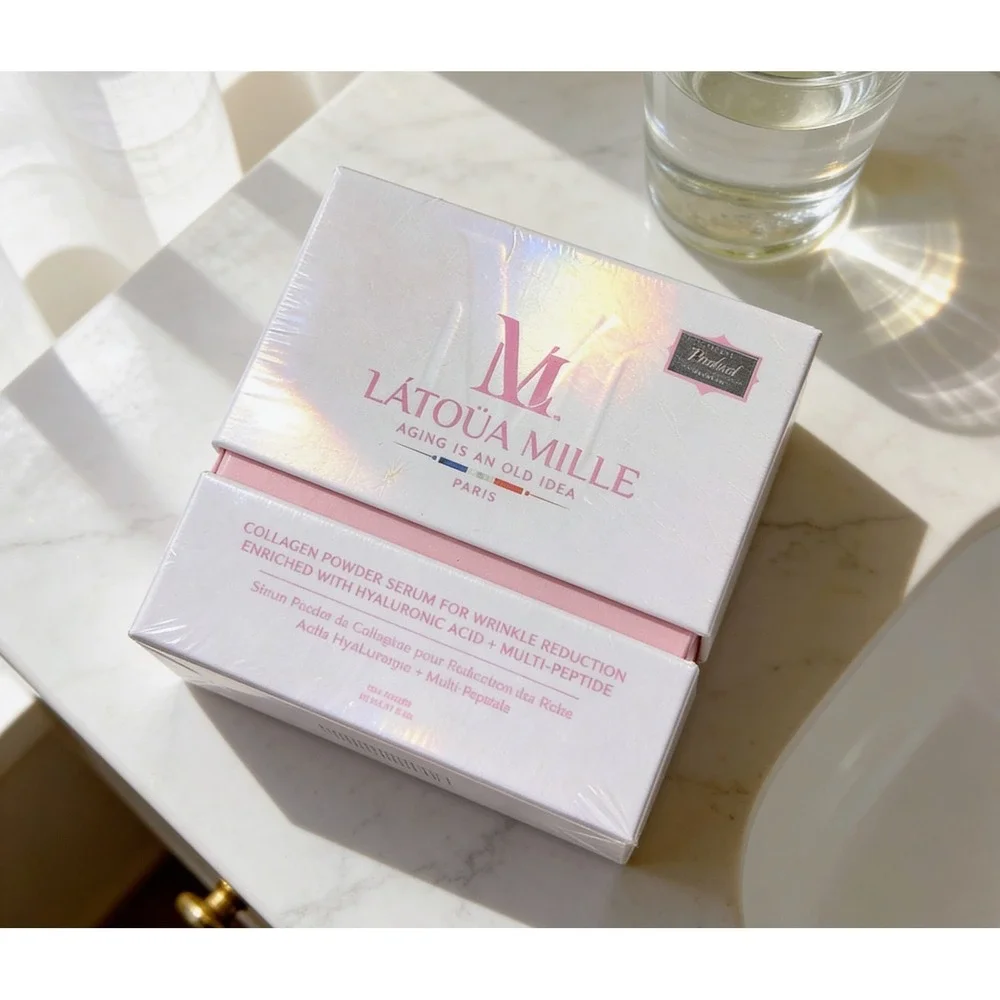 Latoua Mille Collagen Powder Serum HA+ Multi-Peptide Anti-Wrinkle Luxury Paris